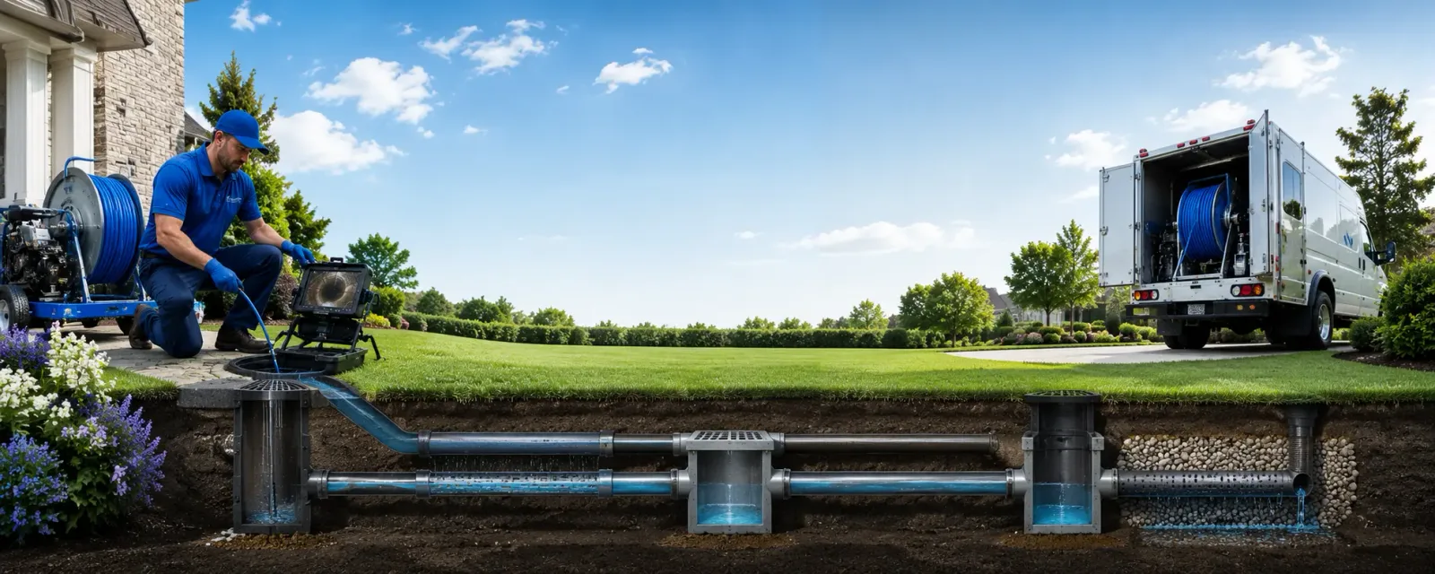 Outdoor drain cleaning information for Montville, OH